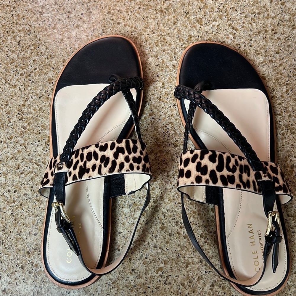 Cole Haan GRANDSERIES Woman’s Slingback Anica Dyed Calf Flat New Size 10